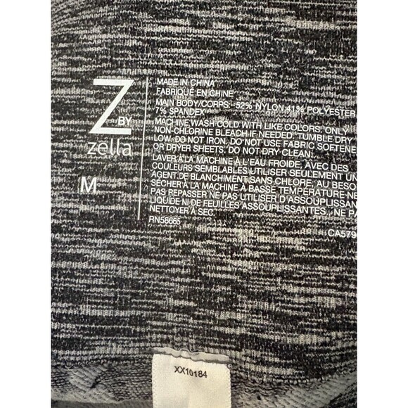 NWT Z BY ZELLA Leggings Yoga Pants Black Gray Ankle Compression Medium - Picture 4 of 6